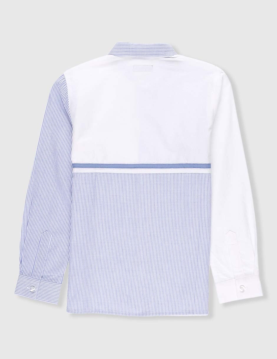 Camisa casual de algodón manga larga para niño 2