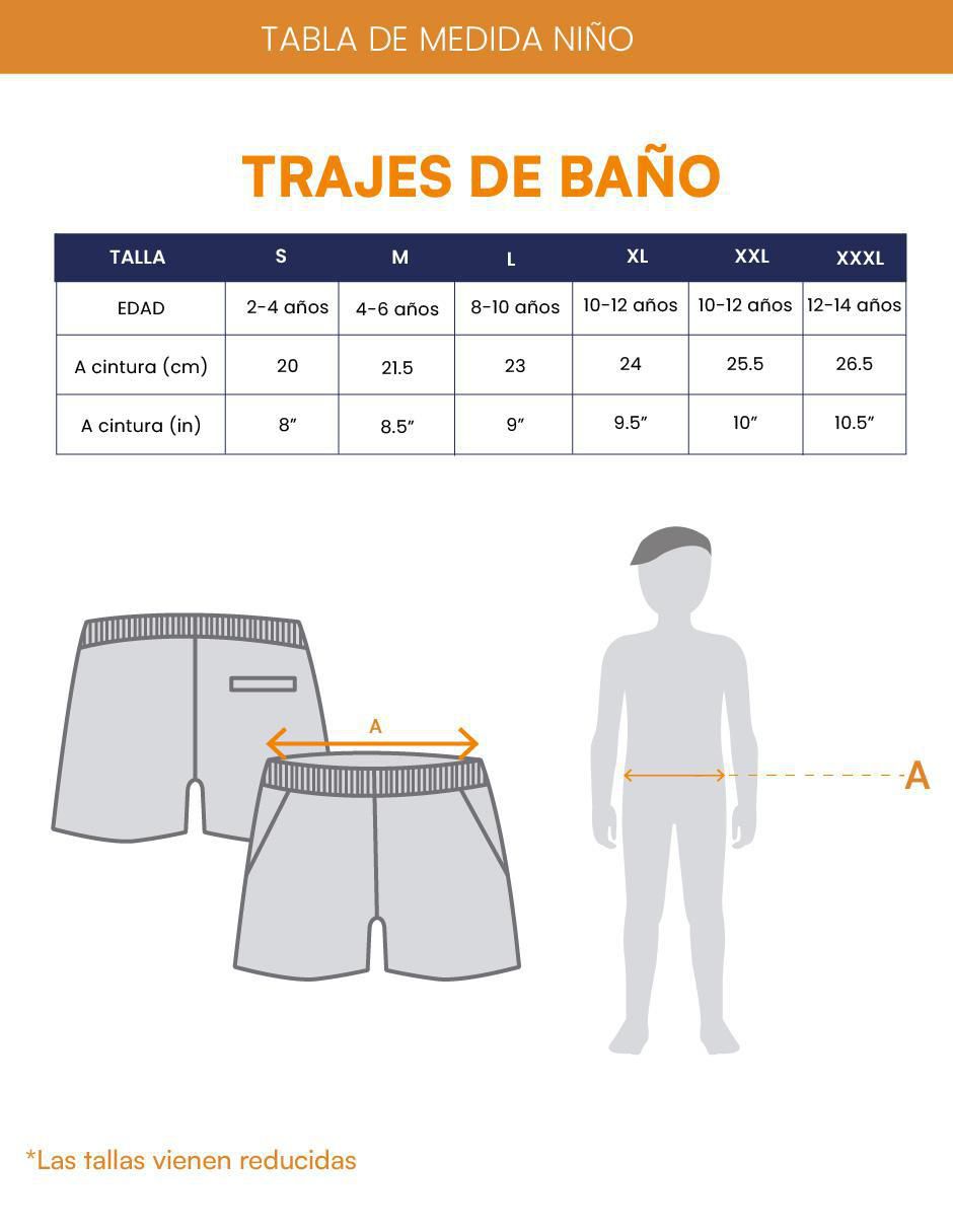 Traje de baño short para niño 7