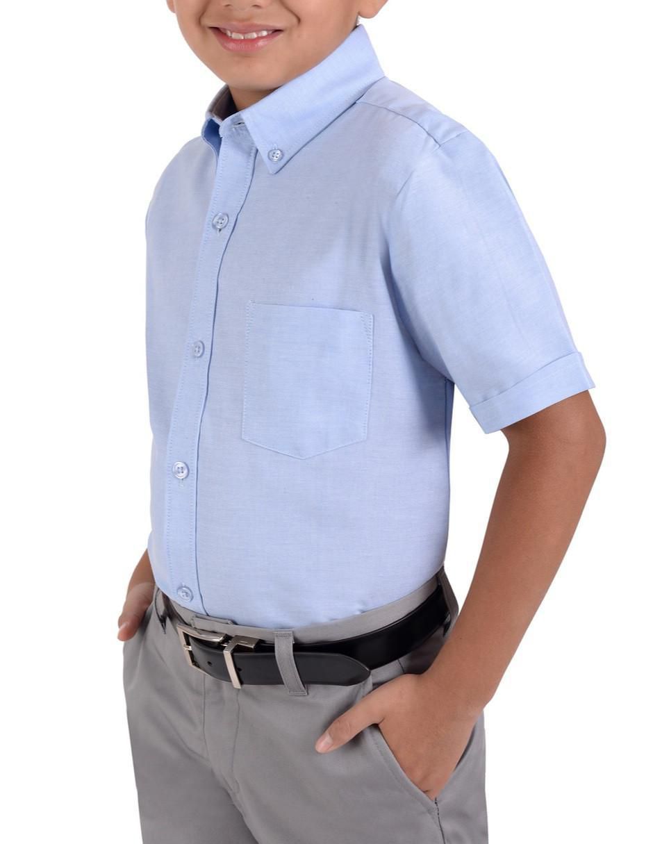 Camisa escolar de algodón manga corta para niño 2