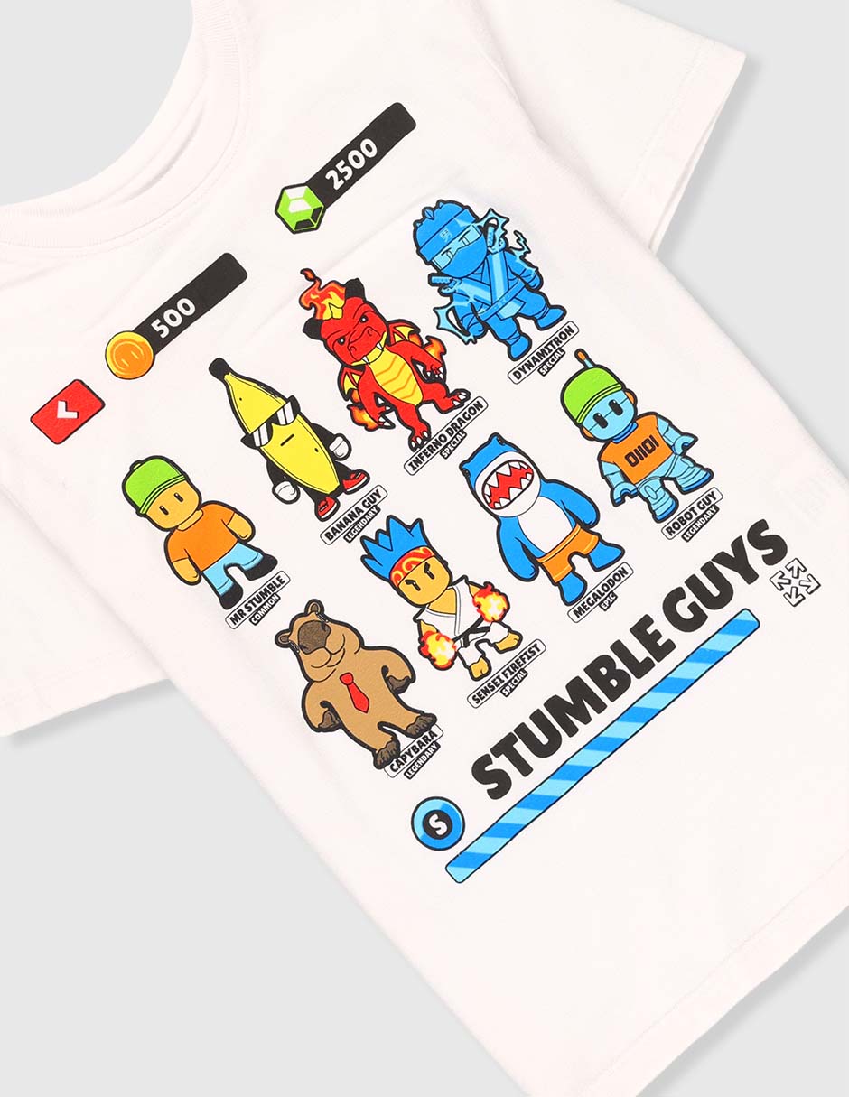 Playera Stumble Guys manga corta para niño 4