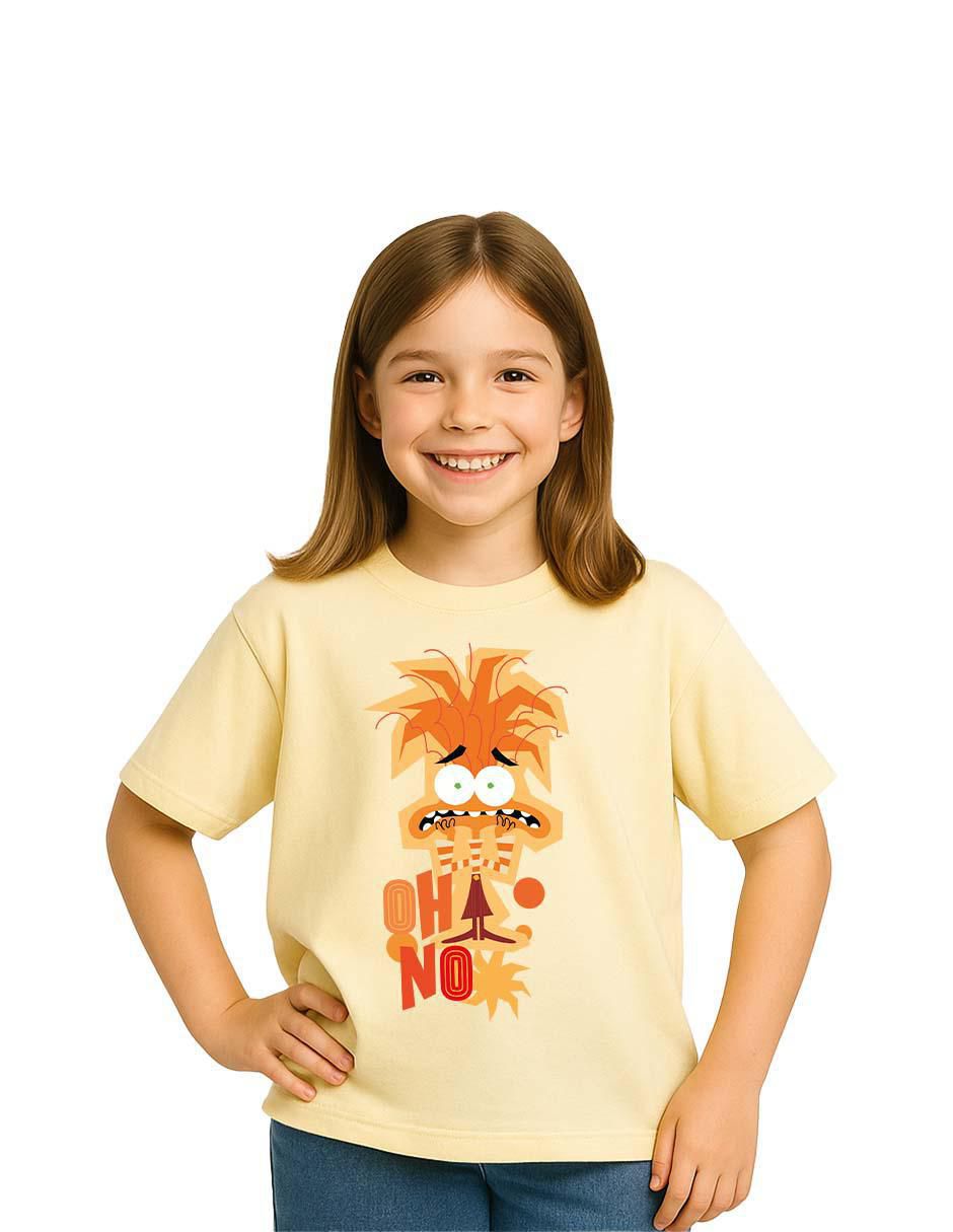 Playera Inside Out 2 Instensamente manga corta para niña Playera Inside Out 2 Instensamente manga corta para niña