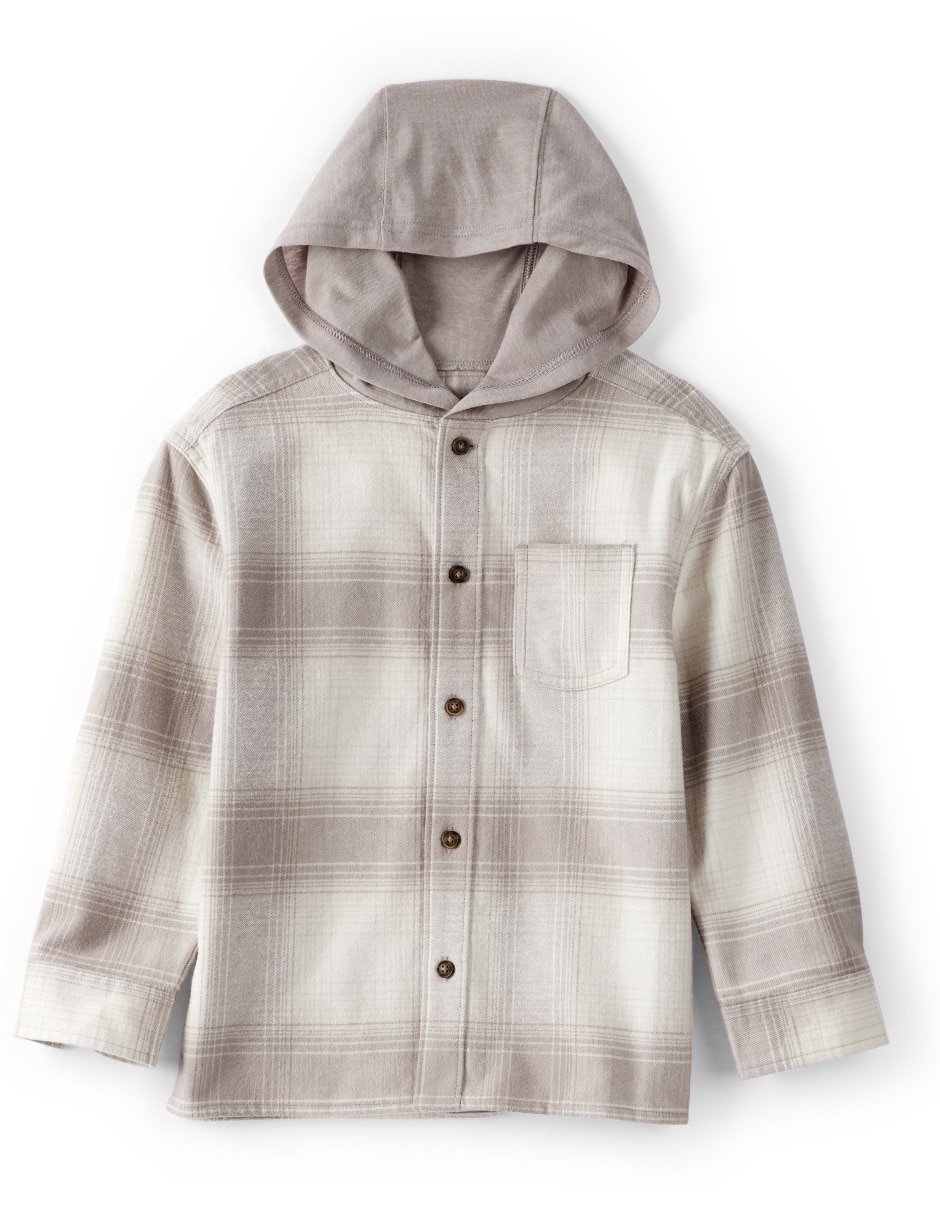 Camisa casual de algodón manga larga para niño
