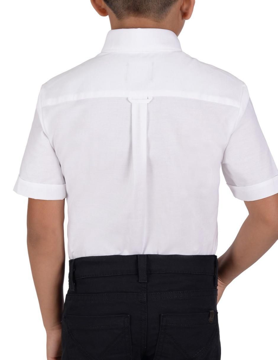 Camisa escolar de algodón manga larga para niño 3