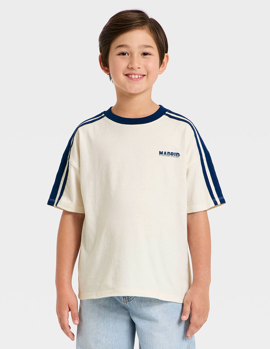 Playera Madrid manga corta para niño