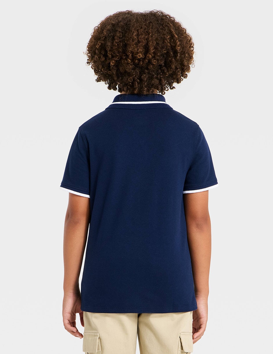 Playera tipo polo de algodón para niño 2