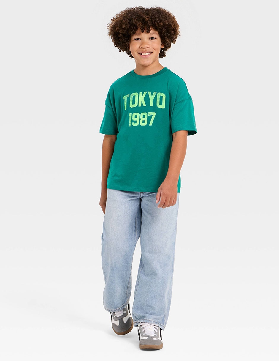 Playera manga corta para niño