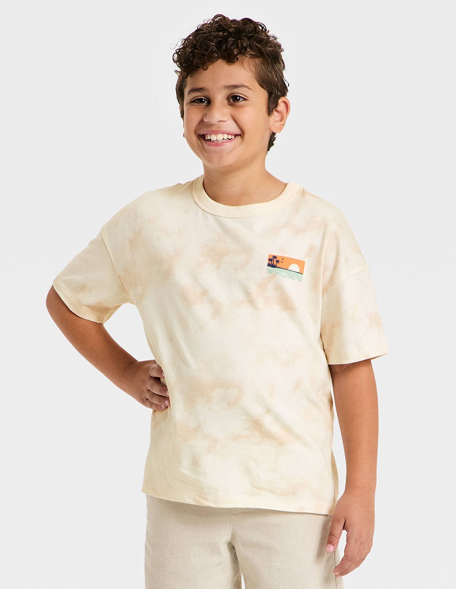 Playera manga corta para niño