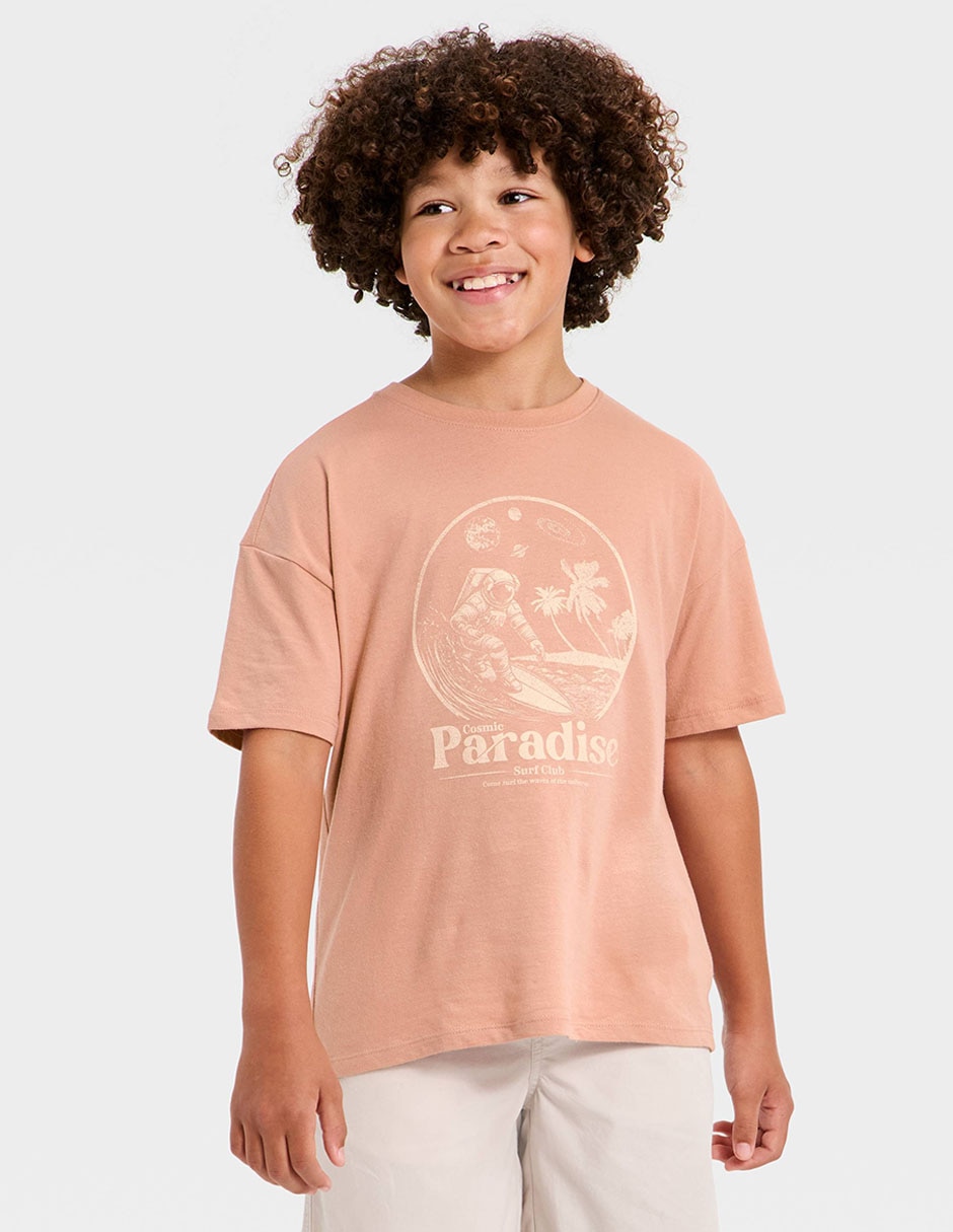 Playera manga corta para niño