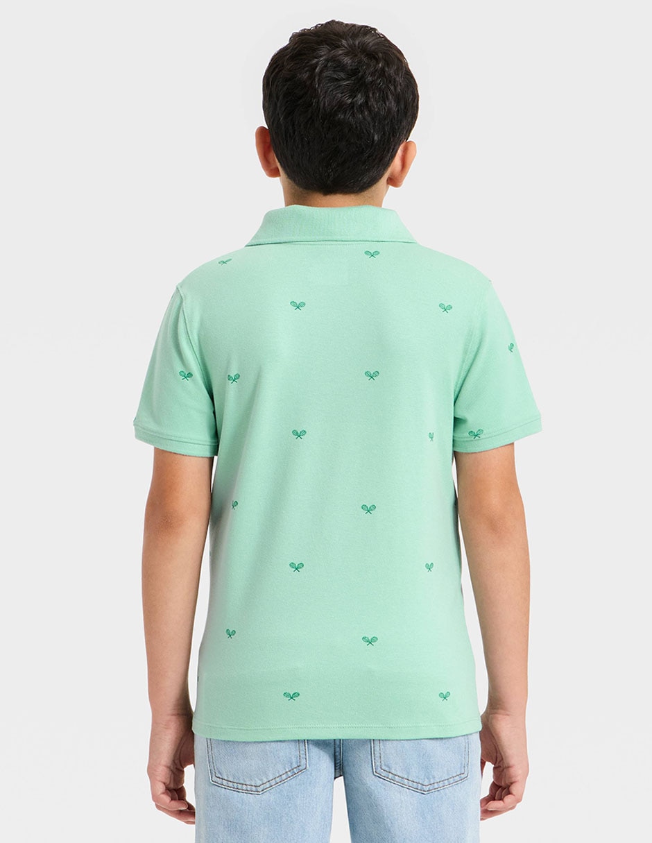 Playera tipo polo de algodón para niño 2