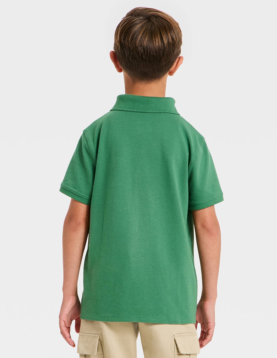 Playera tipo polo de algodón para niño 2