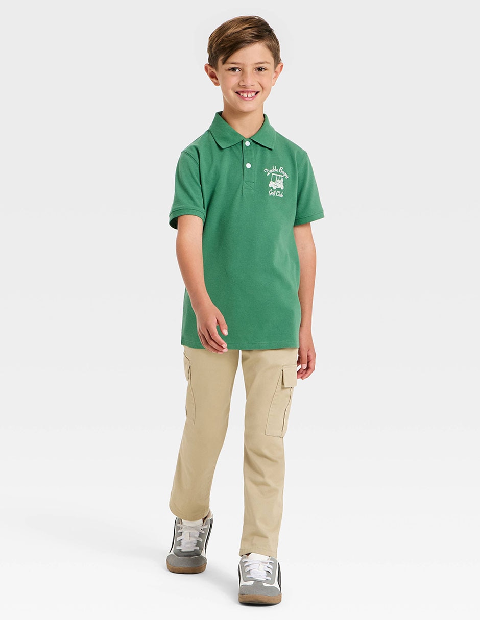 Playera tipo polo de algodón para niño 3