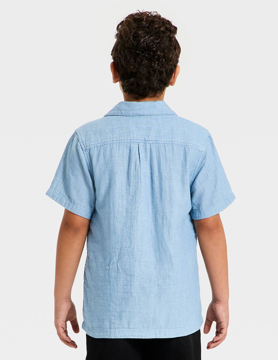 Camisa casual de algodón manga corta para niño 2
