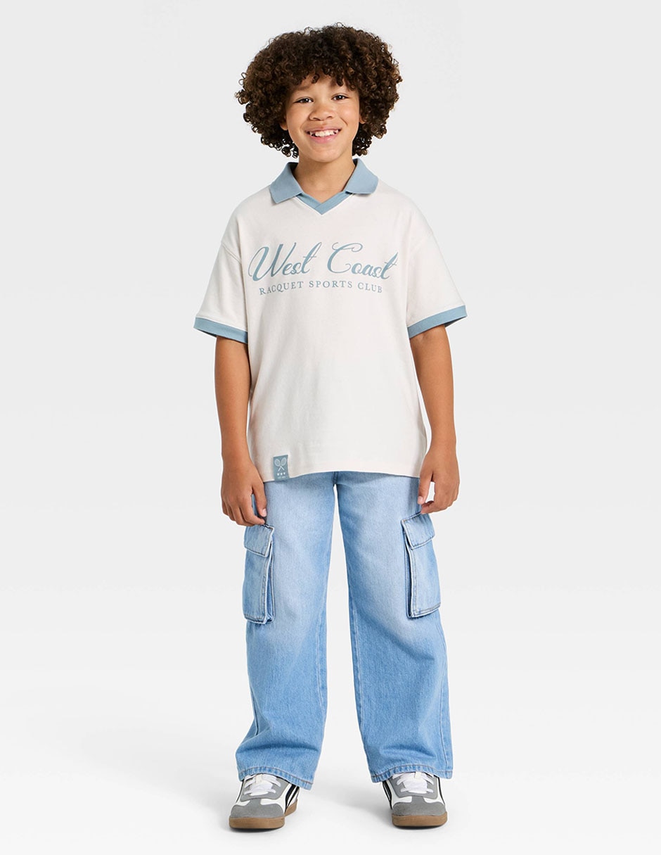 Playera tipo polo para niño 3