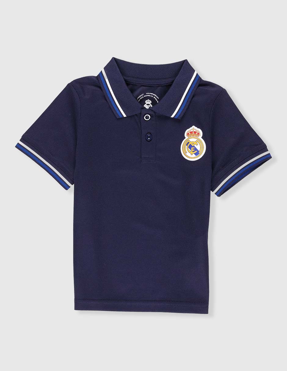 Playera tipo polo de algodón para niño