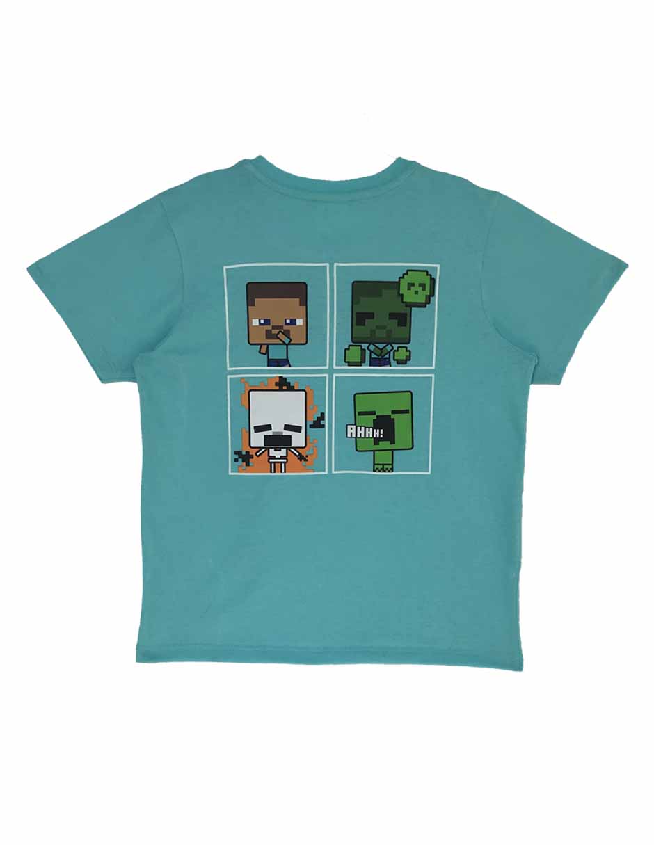 Set playera/playera minecraft sin familia o coleccion  "manga" corta "para" niño 5