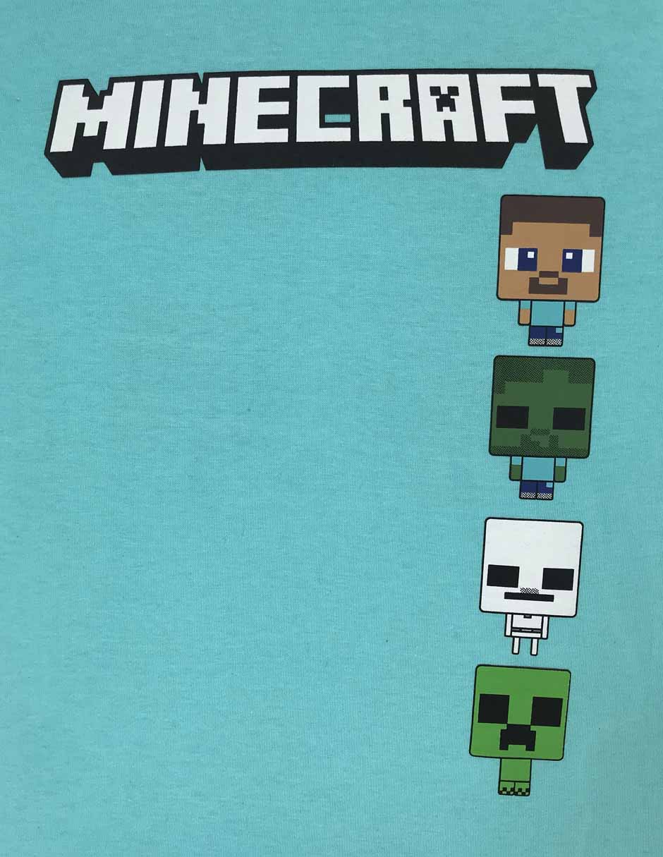 Set playera/playera minecraft sin familia o coleccion  "manga" corta "para" niño 6
