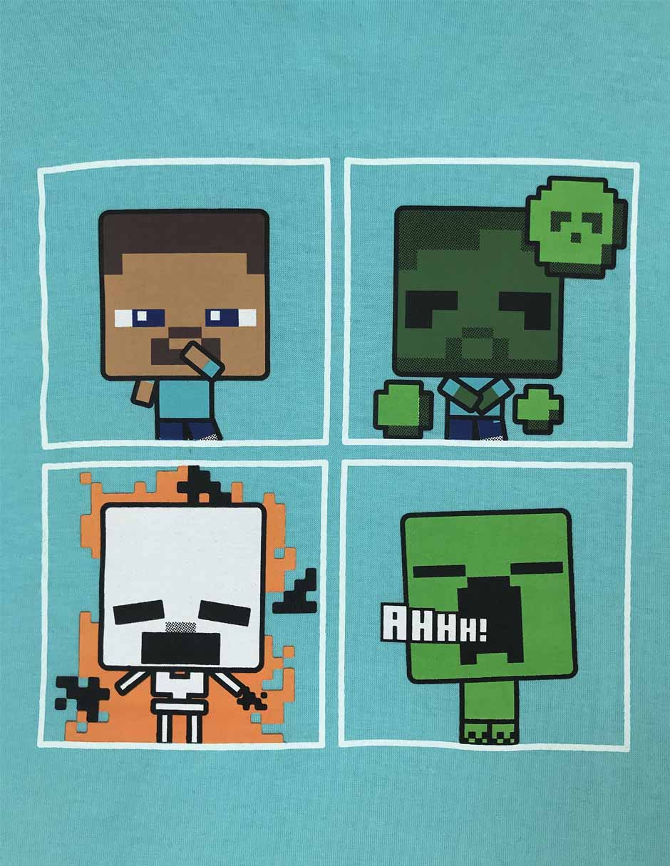 Set playera/playera minecraft sin familia o coleccion  "manga" corta "para" niño 7