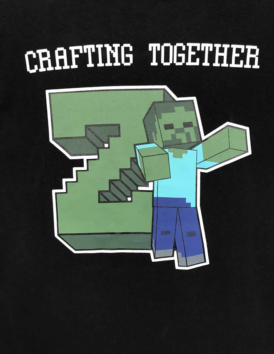 Set playera/playera minecraft sin familia o coleccion  "manga" corta "para" niño 7