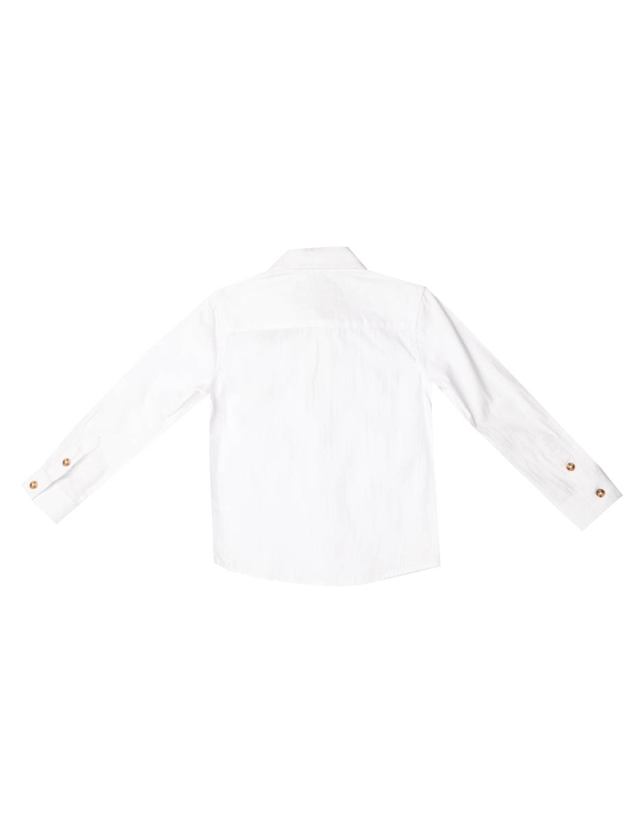 Camisa casual Jhordan de algodón manga larga para niño 2