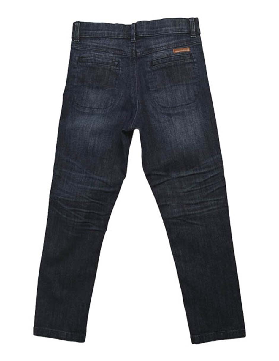 Jeans jogger straight lavado medio para niño 1