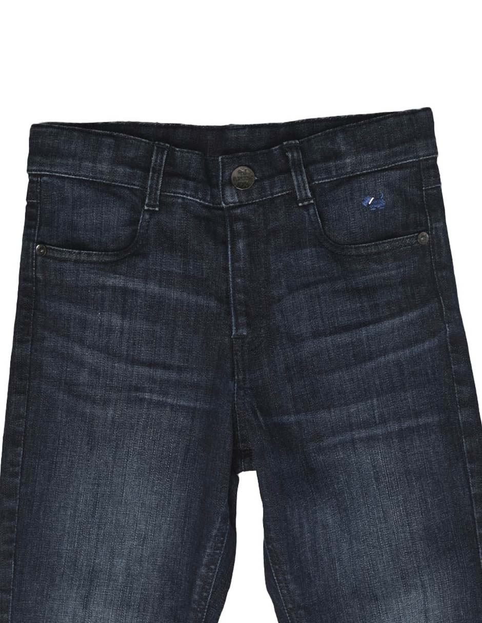Jeans jogger straight lavado medio para niño 3