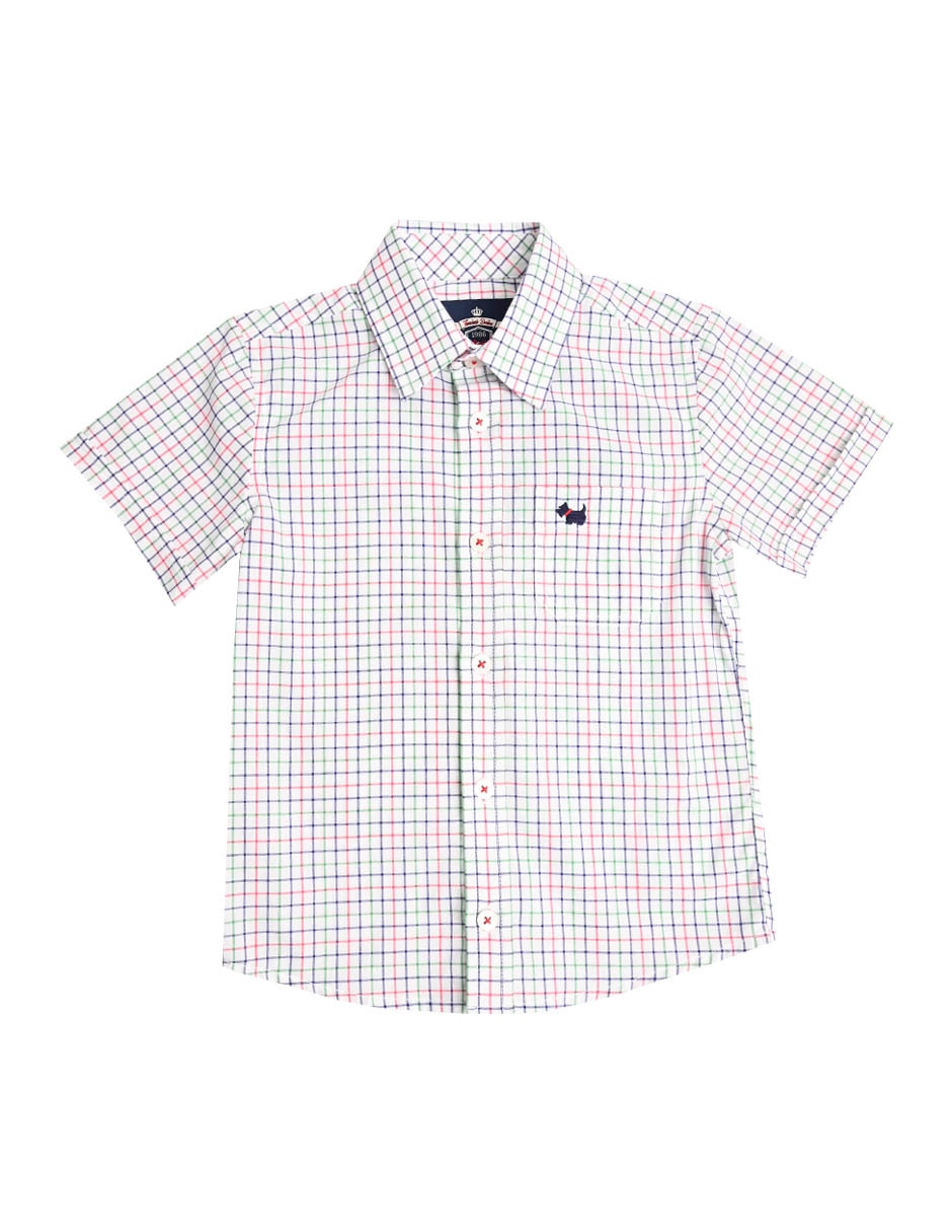 Camisa casual Baltz de algodón manga corta para niño
