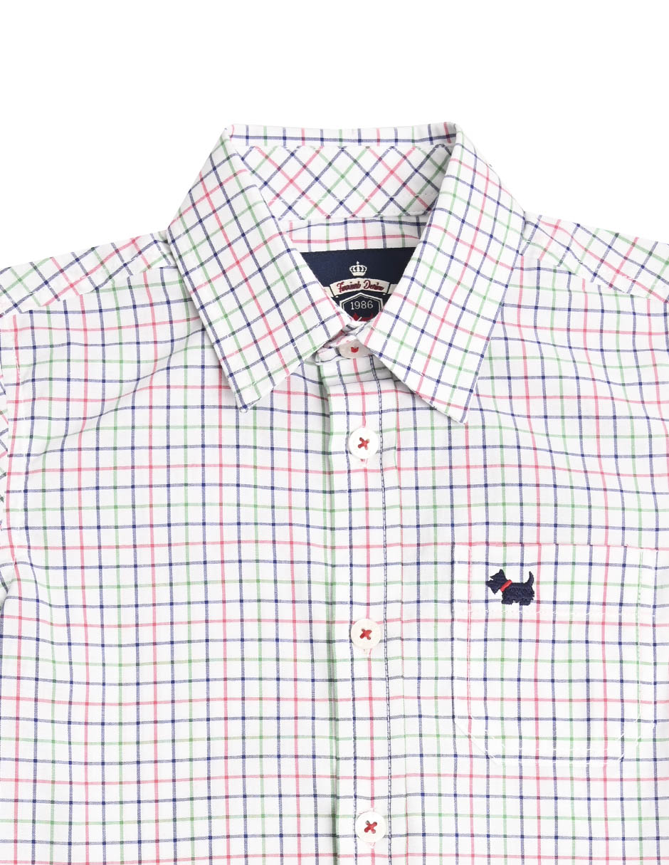 Camisa casual Baltz de algodón manga corta para niño 3