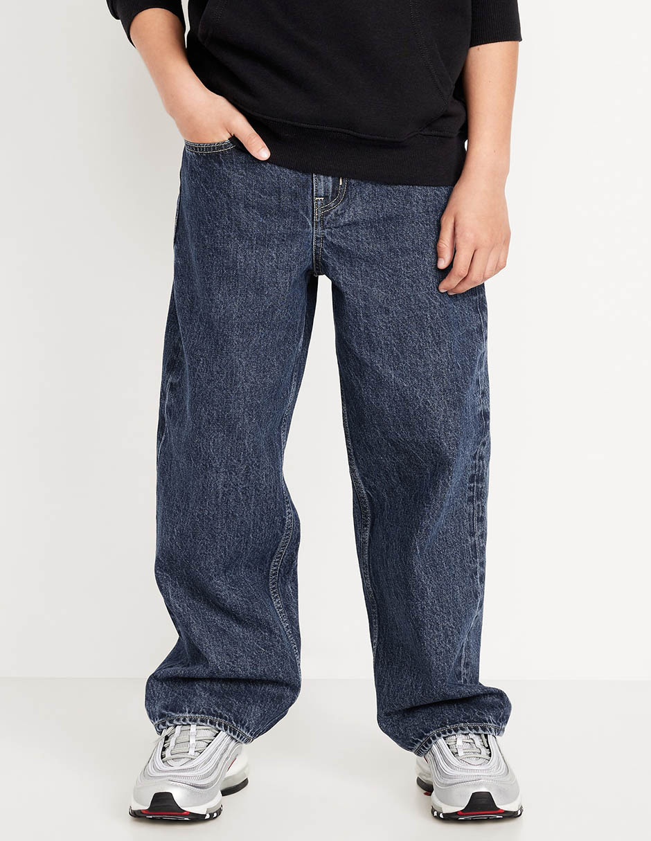 Jeans baggy 766416-001 lavado obscuro para niño