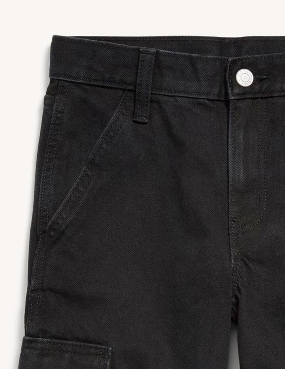 Jeans cargo straight lavado obscuro para niño 2