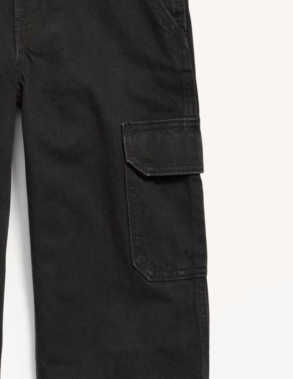 Jeans cargo straight lavado obscuro para niño 3