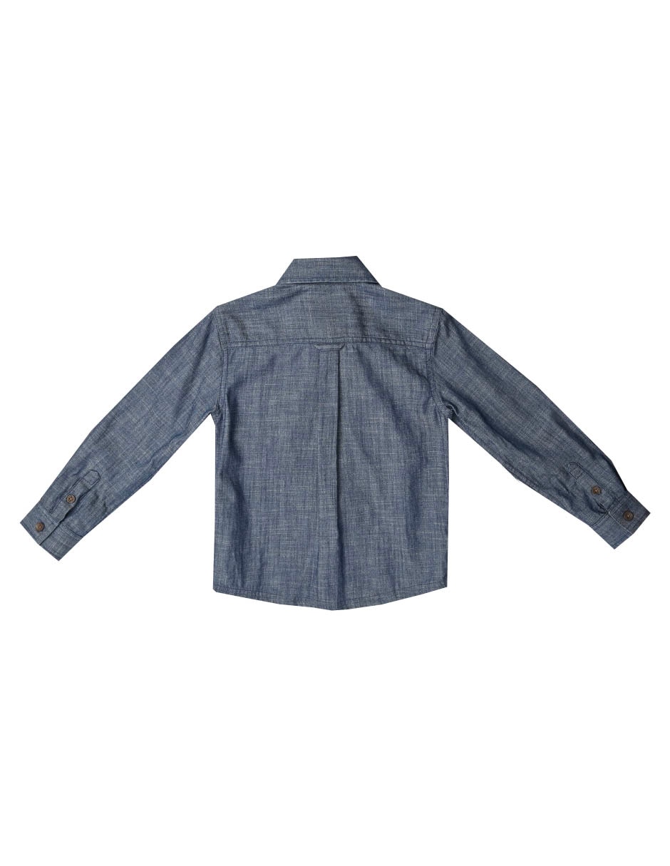 Camisa casual Bikto de algodón manga larga para niño 2