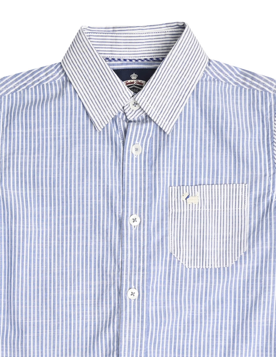 Camisa casual Yeni de algodón manga larga para niño 3