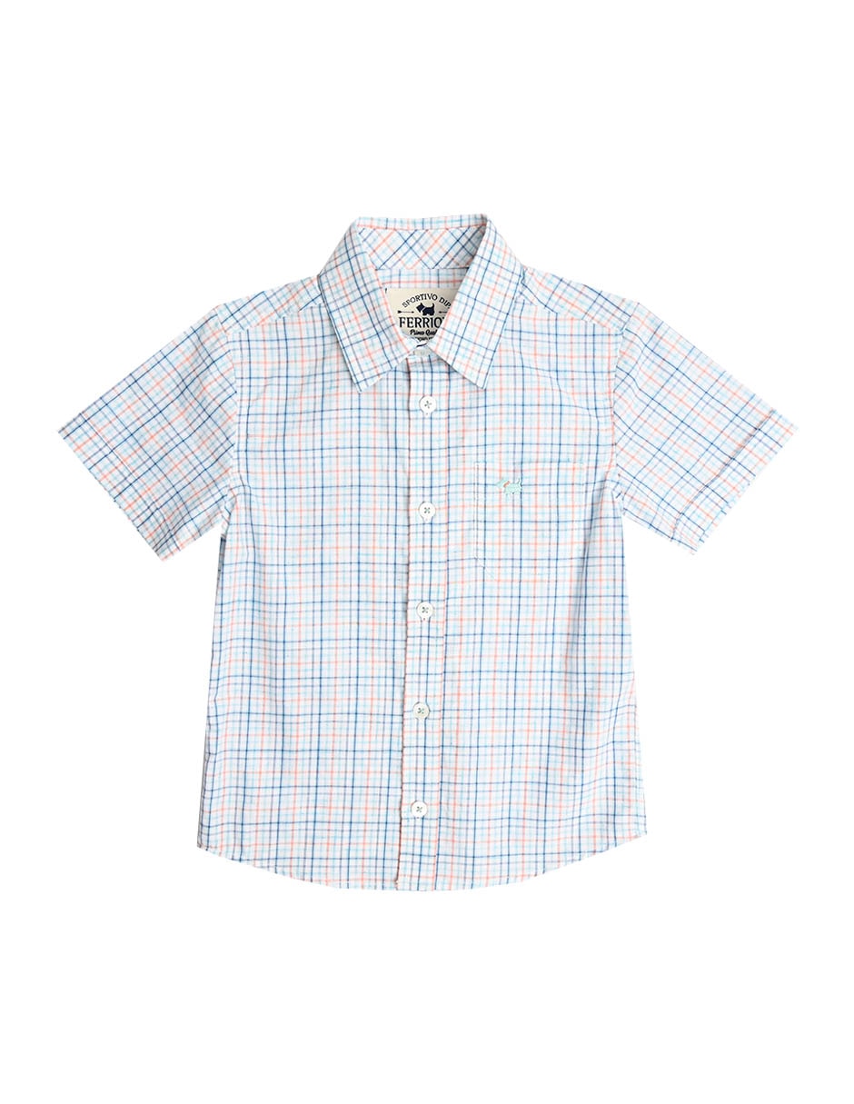 Camisa casual Rona de algodón manga corta para niño