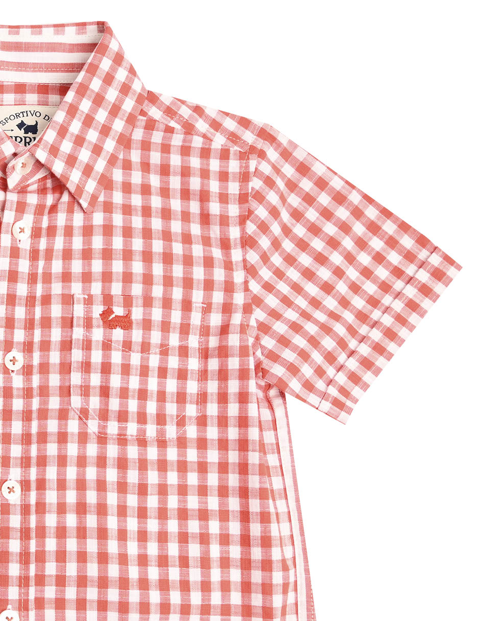 Camisa casual Belene de algodón manga corta para niño 4
