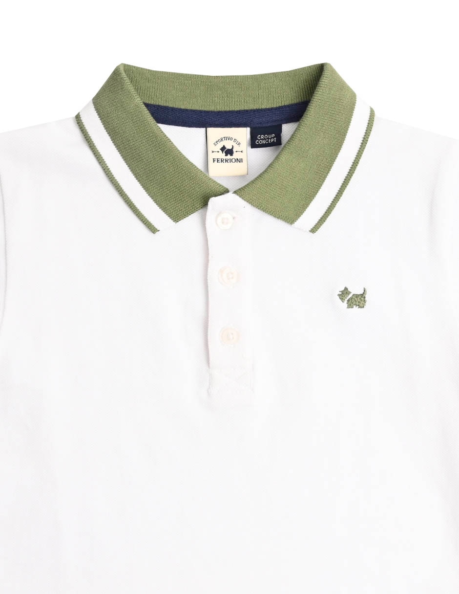 Playera tipo polo Temara de algodón para niño 3
