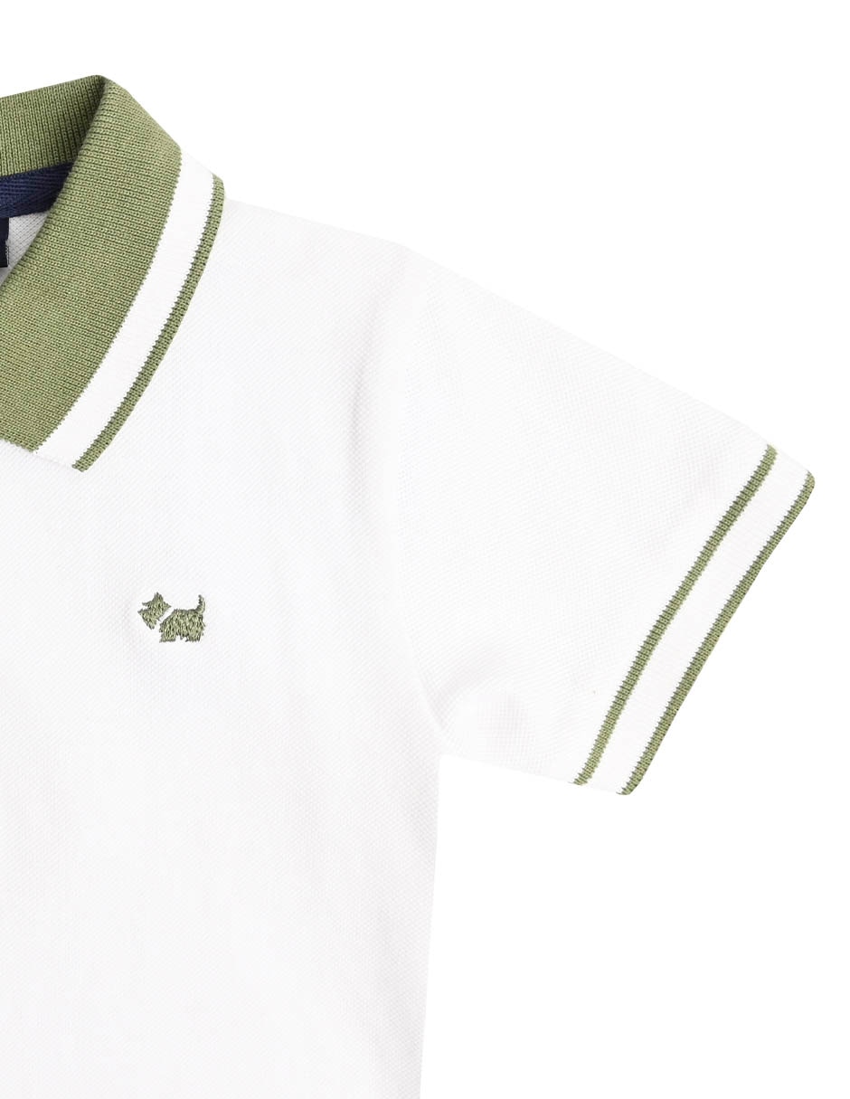 Playera tipo polo Temara de algodón para niño 4