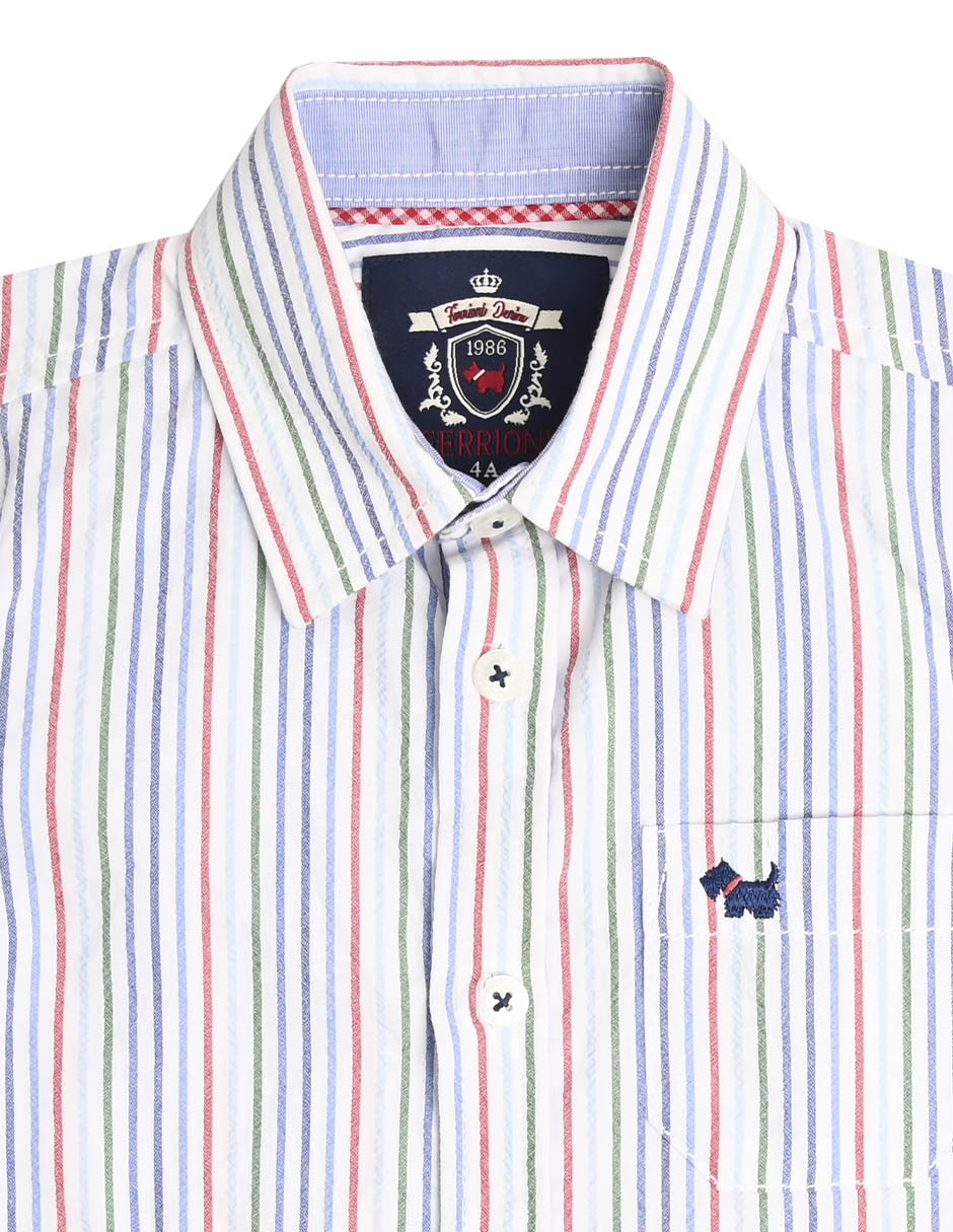 Camisa casual Cibo de algodón manga larga para niño 4