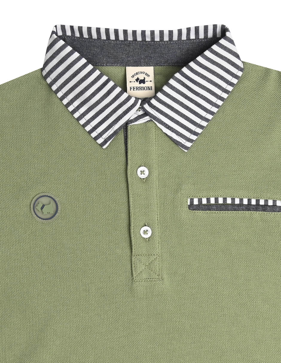 Playera tipo polo Sunita de algodón para niño 3