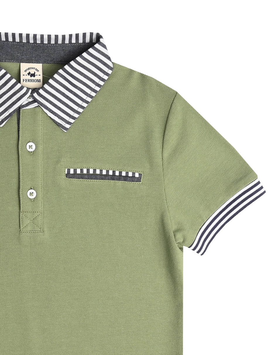 Playera tipo polo Sunita de algodón para niño 4