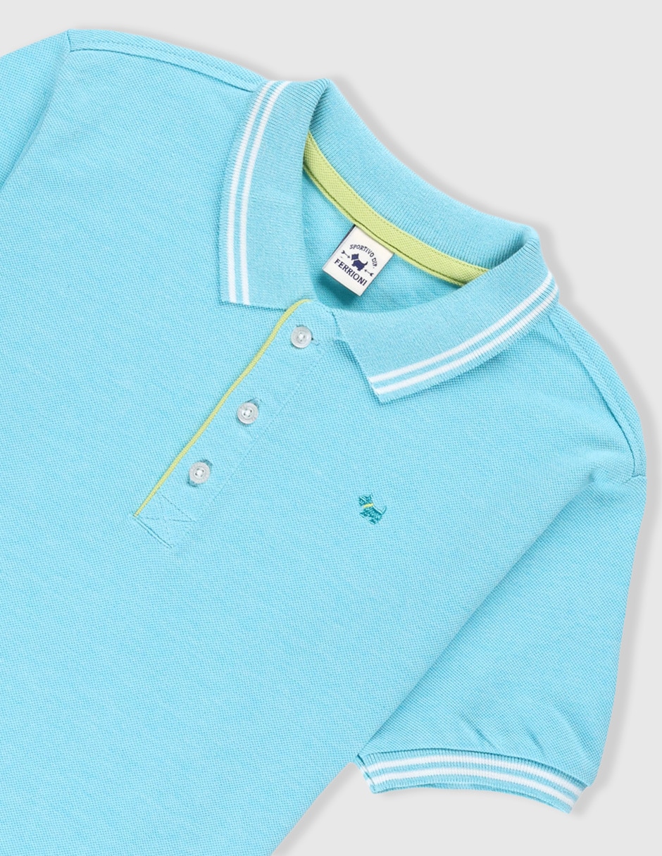 Playera tipo polo de algodón para niño 3
