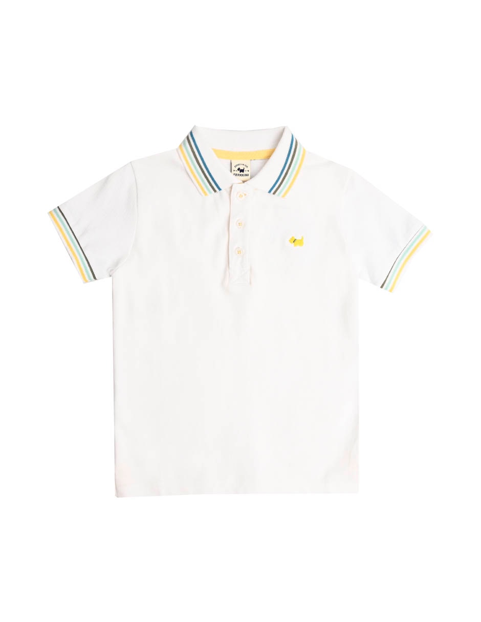 Playera tipo polo Bardia de algodón para niño