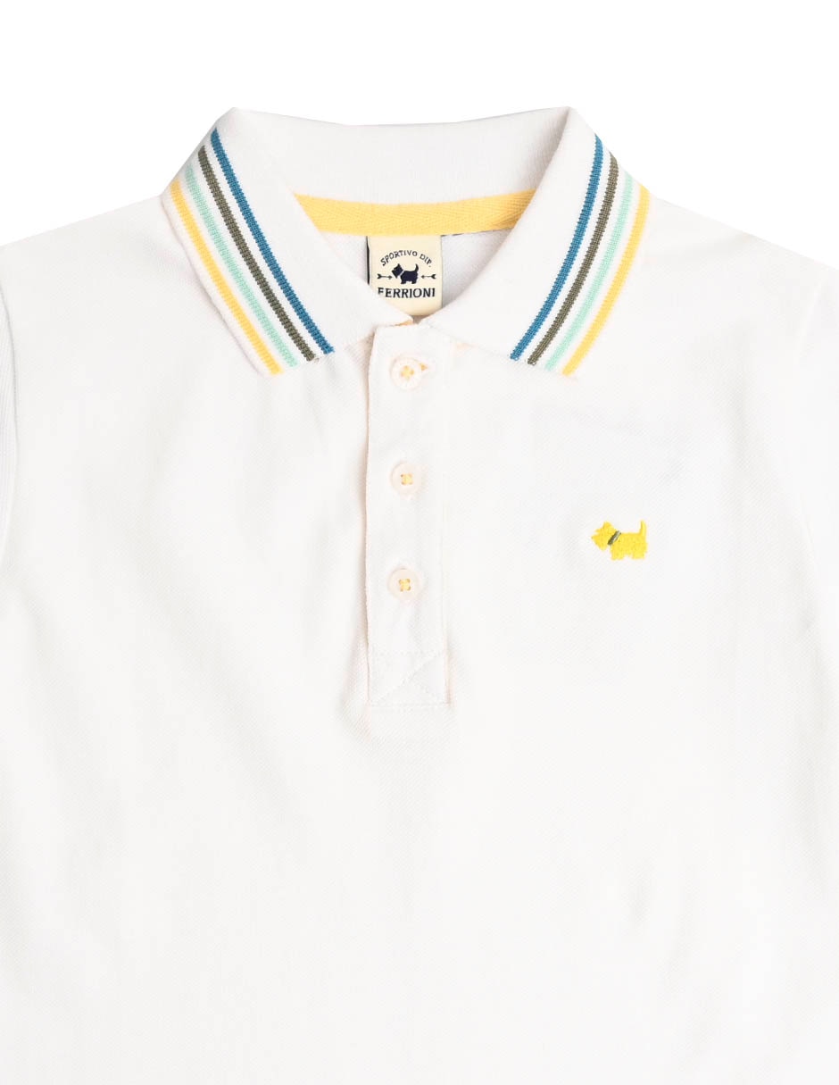 Playera tipo polo Bardia de algodón para niño 3