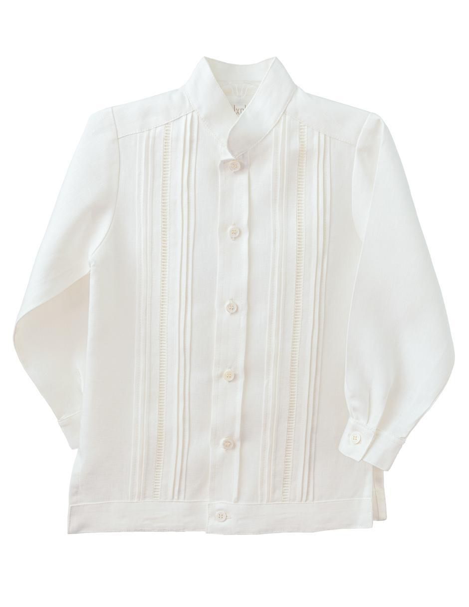 Guayabera manga larga para niño