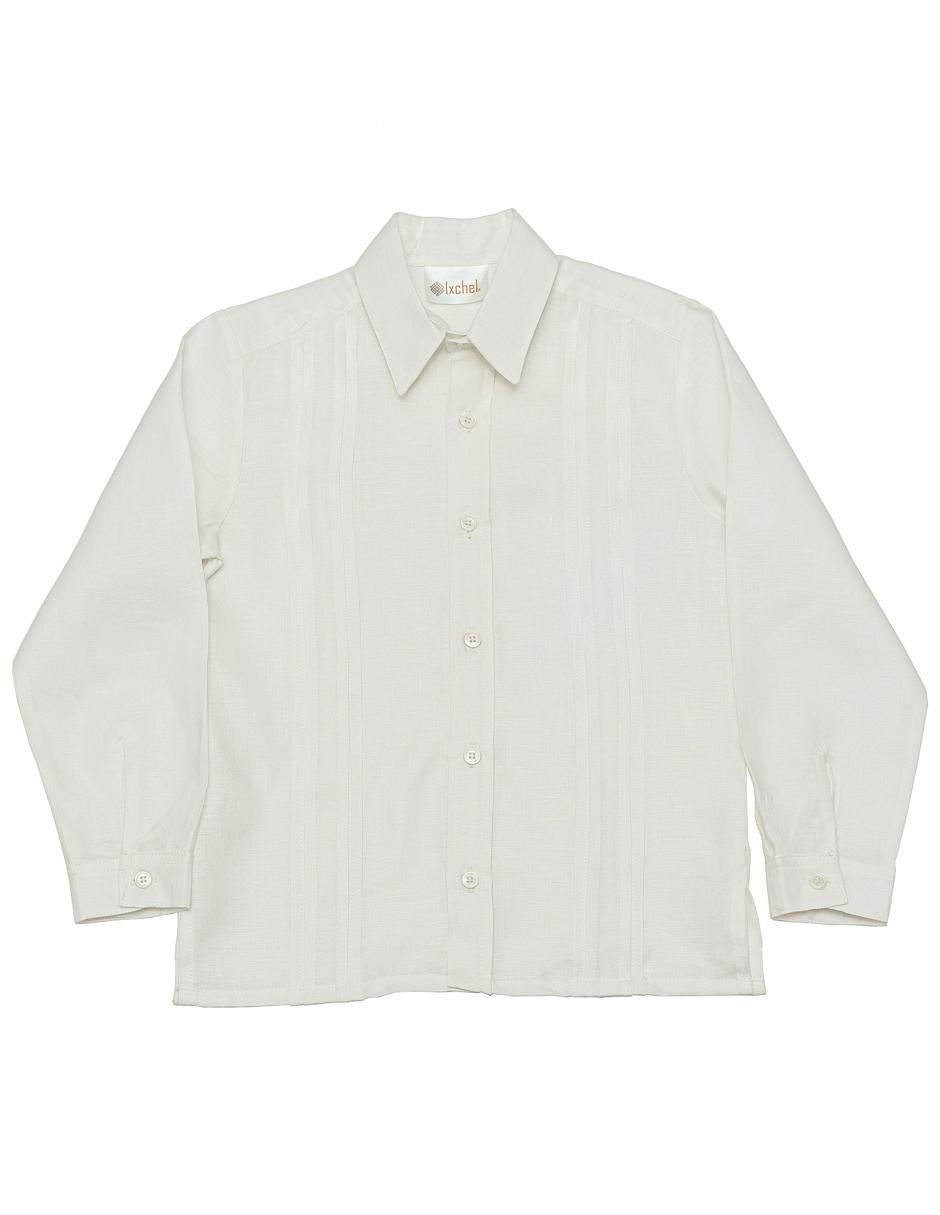 Camisa ceremonia de lino manga larga para niño