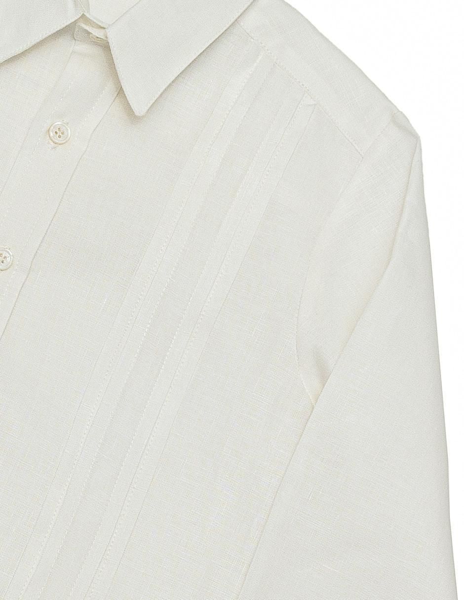 Camisa ceremonia de lino manga larga para niño 2