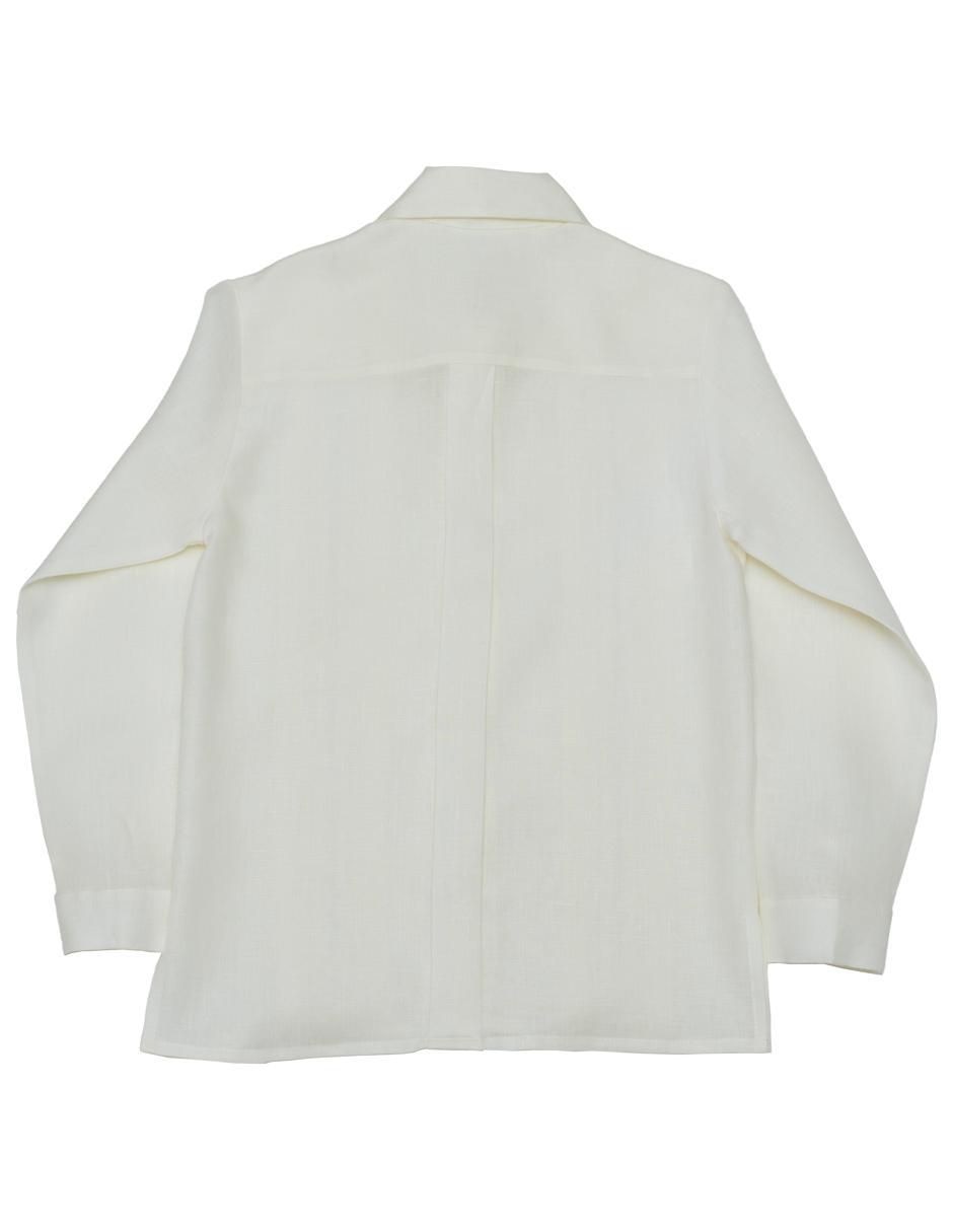 Camisa ceremonia de lino manga larga para niño 3