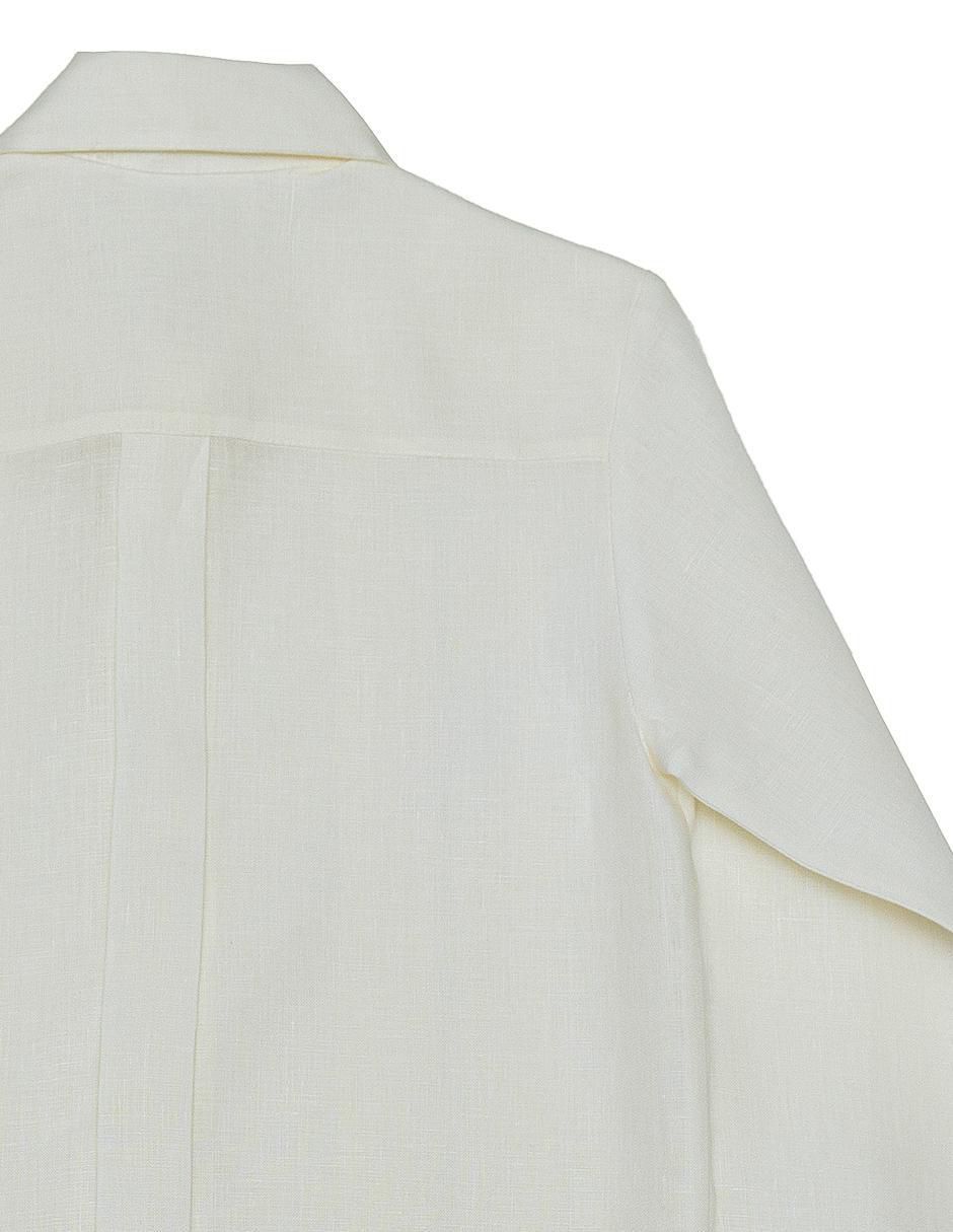 Camisa ceremonia de lino manga larga para niño 4