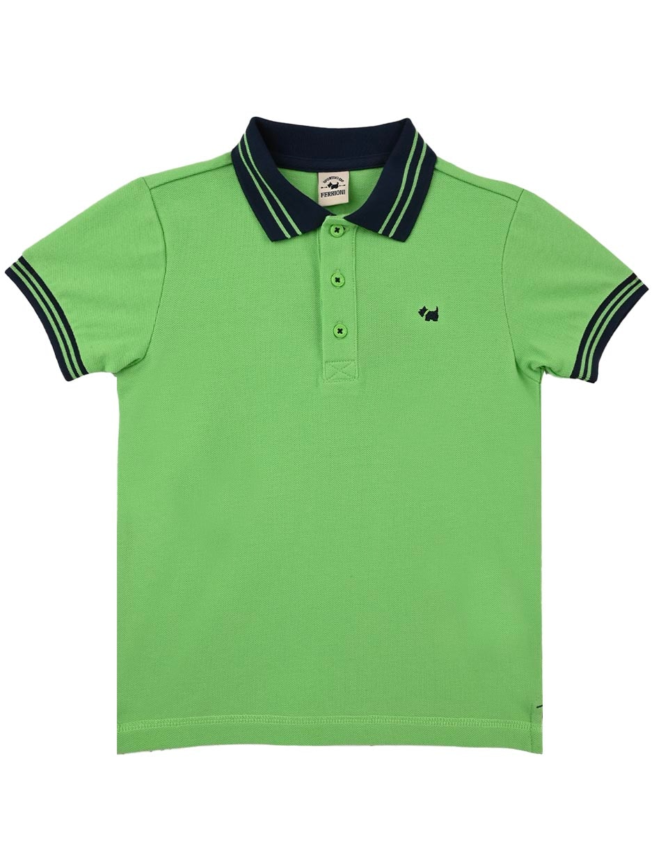 Playera tipo polo Selb de algodón para niño