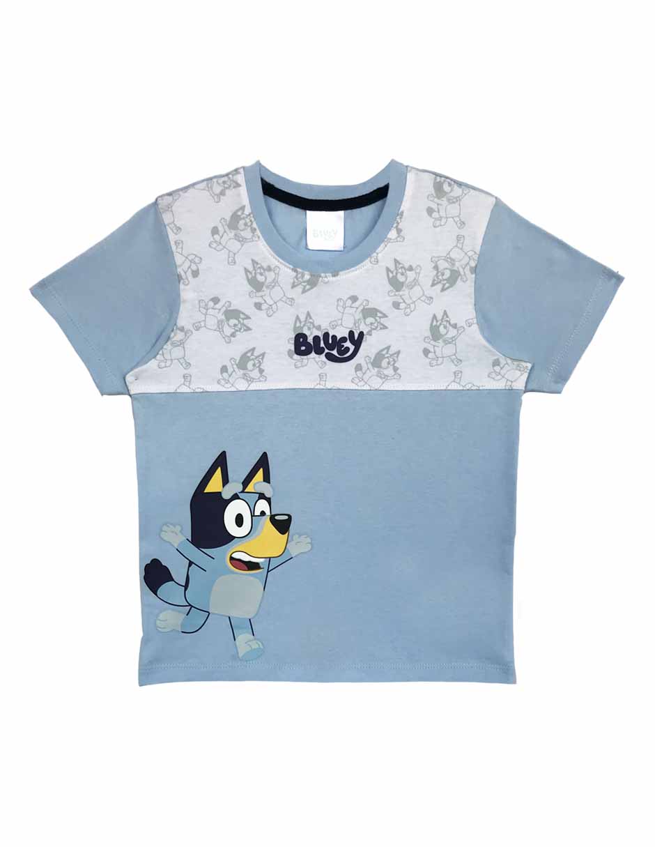 Playera Bluey manga corta para niño