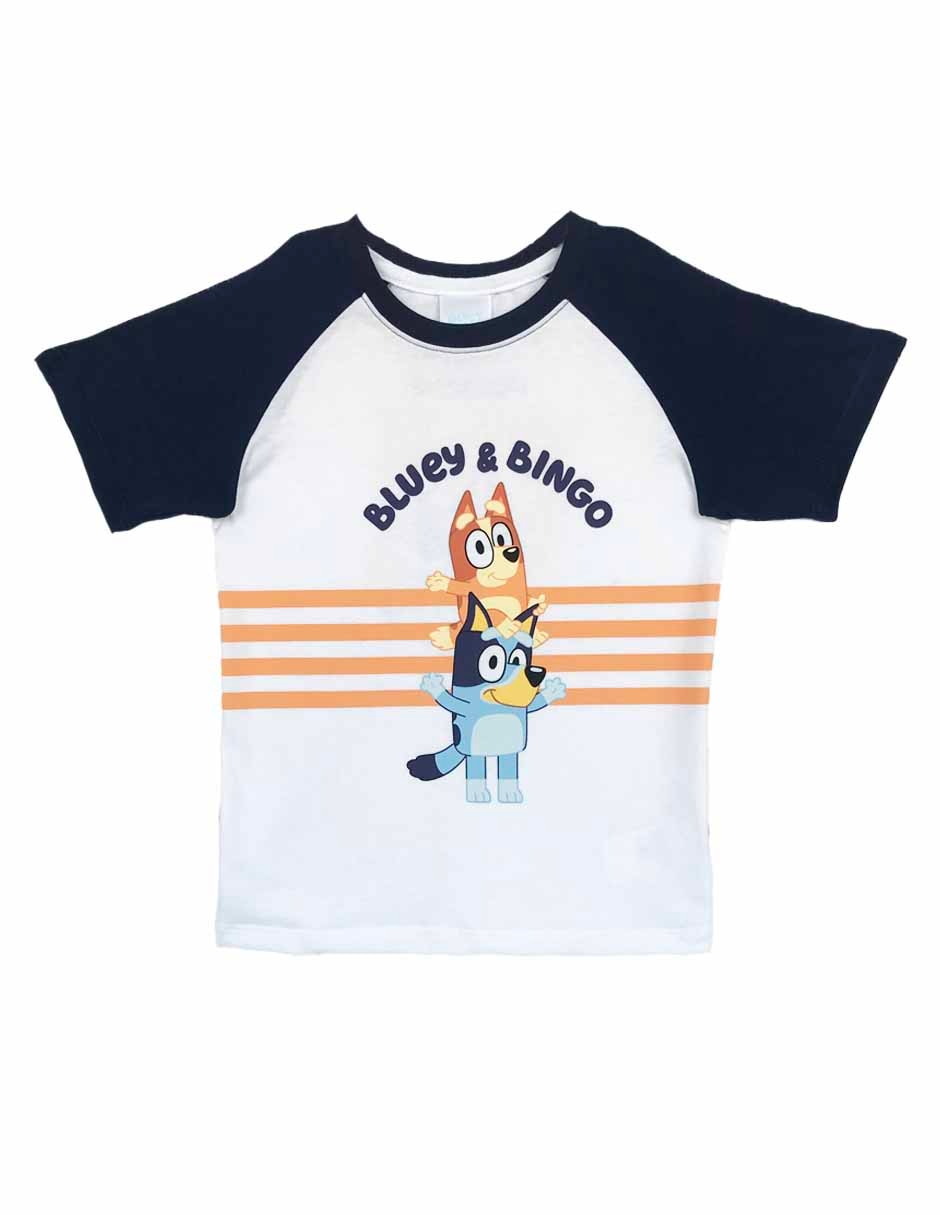Playera Bluey y Bingo manga corta para niño